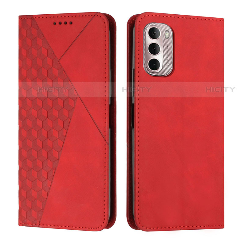 Custodia Portafoglio In Pelle Cover con Supporto Y02X per Motorola Moto G Stylus (2022) 5G Rosso