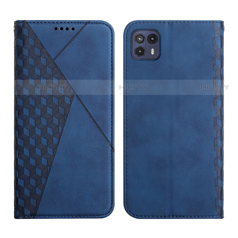 Custodia Portafoglio In Pelle Cover con Supporto Y02X per Motorola Moto G50 5G Blu