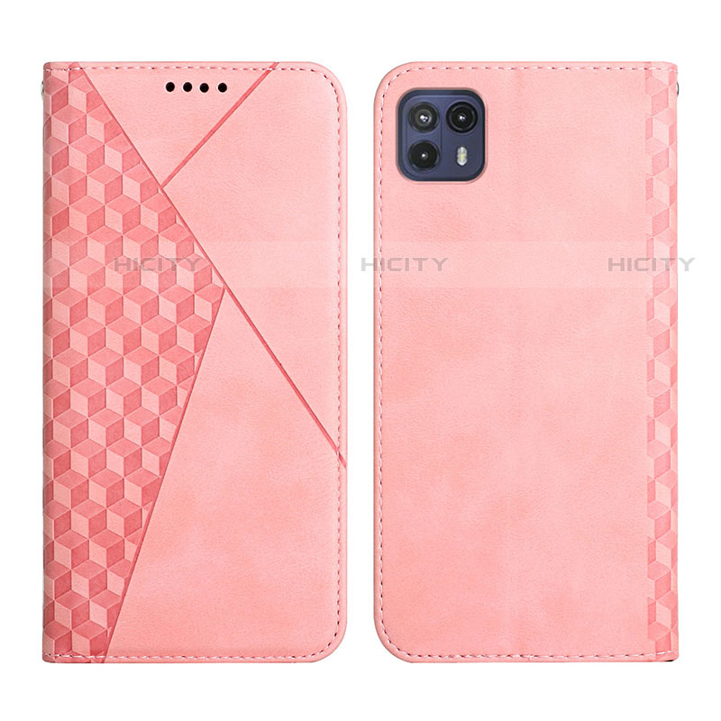 Custodia Portafoglio In Pelle Cover con Supporto Y02X per Motorola Moto G50 5G Oro Rosa