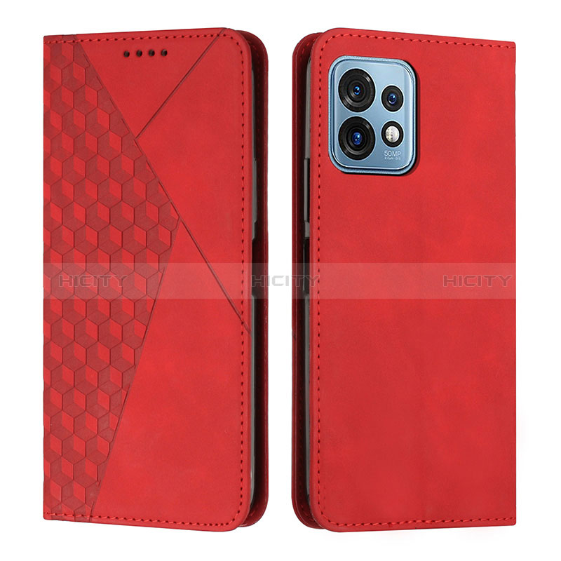 Custodia Portafoglio In Pelle Cover con Supporto Y02X per Motorola Moto X40 5G Rosso