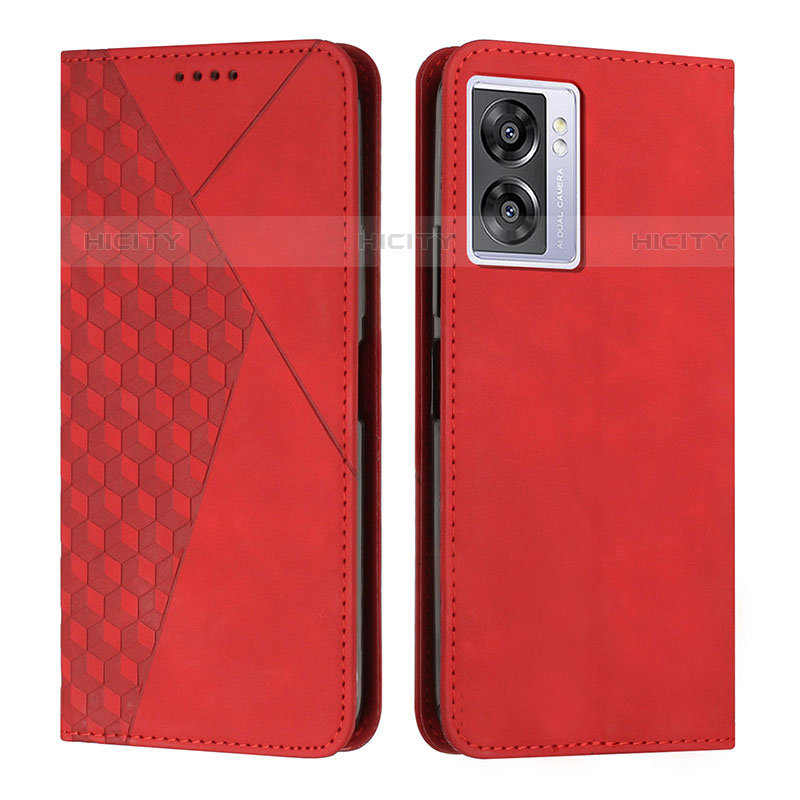 Custodia Portafoglio In Pelle Cover con Supporto Y02X per OnePlus Nord N300 5G Rosso