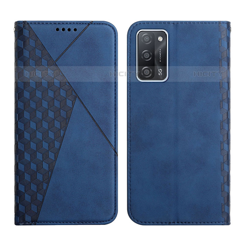 Custodia Portafoglio In Pelle Cover con Supporto Y02X per Oppo A53s 5G Blu