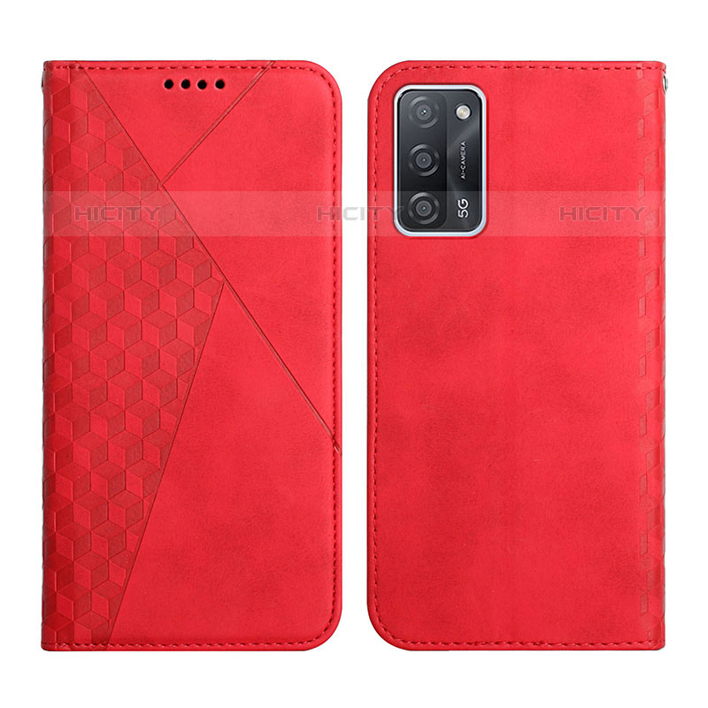 Custodia Portafoglio In Pelle Cover con Supporto Y02X per Oppo A53s 5G Rosso