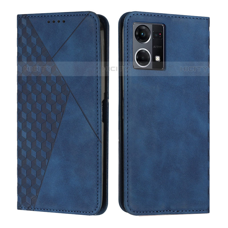 Custodia Portafoglio In Pelle Cover con Supporto Y02X per Oppo F21 Pro 4G Blu