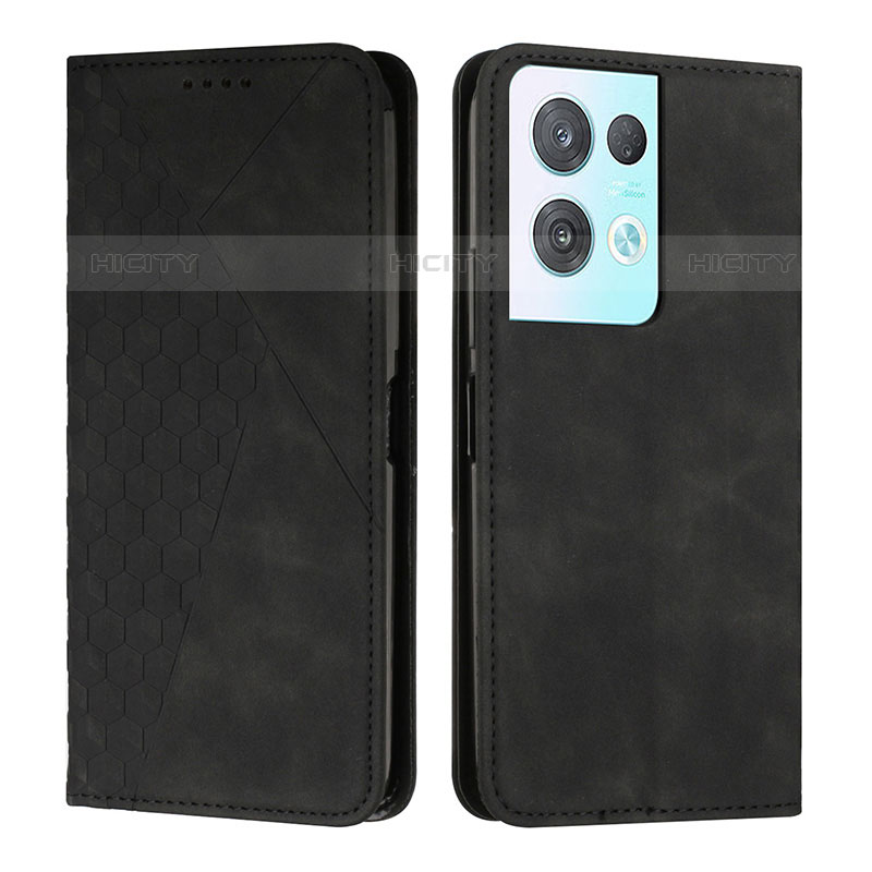 Custodia Portafoglio In Pelle Cover con Supporto Y02X per Oppo Reno8 Pro 5G Nero