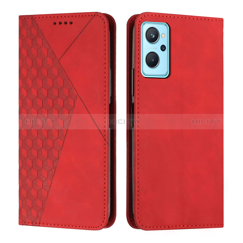 Custodia Portafoglio In Pelle Cover con Supporto Y02X per Realme 10 5G Rosso