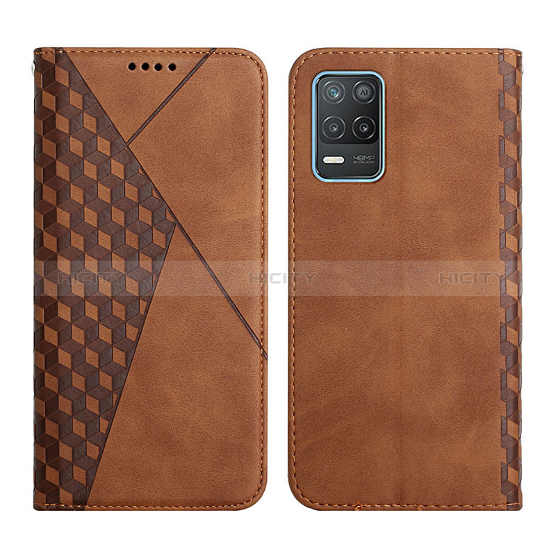 Custodia Portafoglio In Pelle Cover con Supporto Y02X per Realme 8 5G Marrone