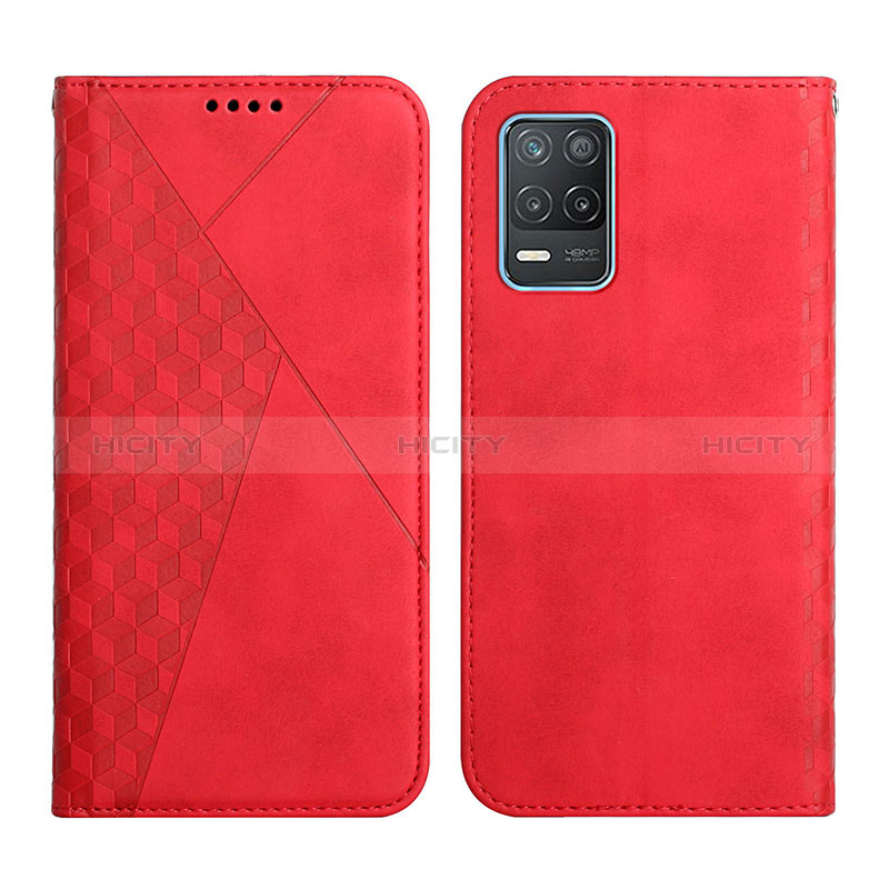 Custodia Portafoglio In Pelle Cover con Supporto Y02X per Realme 8 5G Rosso