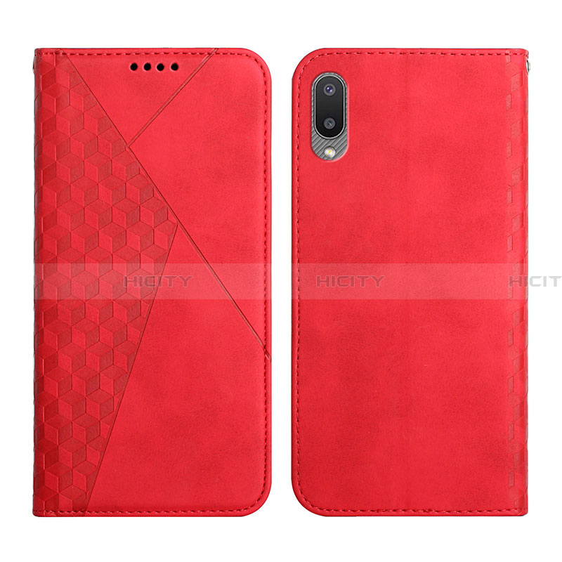 Custodia Portafoglio In Pelle Cover con Supporto Y02X per Samsung Galaxy A02 Rosso