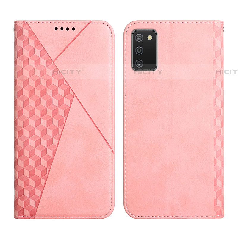 Custodia Portafoglio In Pelle Cover con Supporto Y02X per Samsung Galaxy A03s Oro Rosa