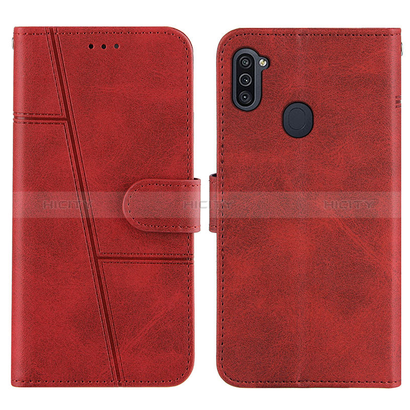 Custodia Portafoglio In Pelle Cover con Supporto Y02X per Samsung Galaxy A11 Rosso