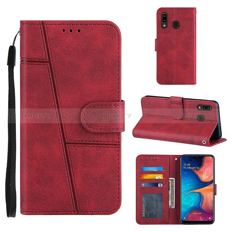 Custodia Portafoglio In Pelle Cover con Supporto Y02X per Samsung Galaxy A20