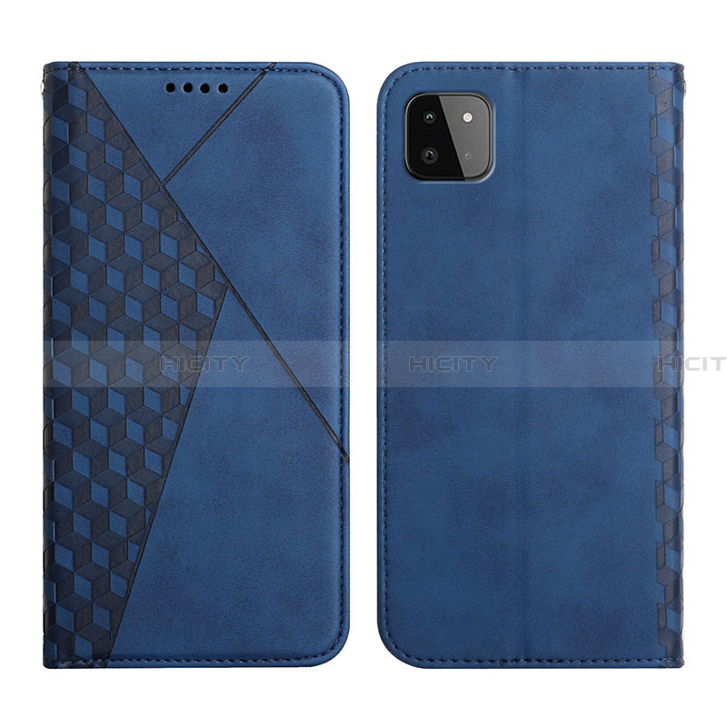 Custodia Portafoglio In Pelle Cover con Supporto Y02X per Samsung Galaxy A22 5G Blu