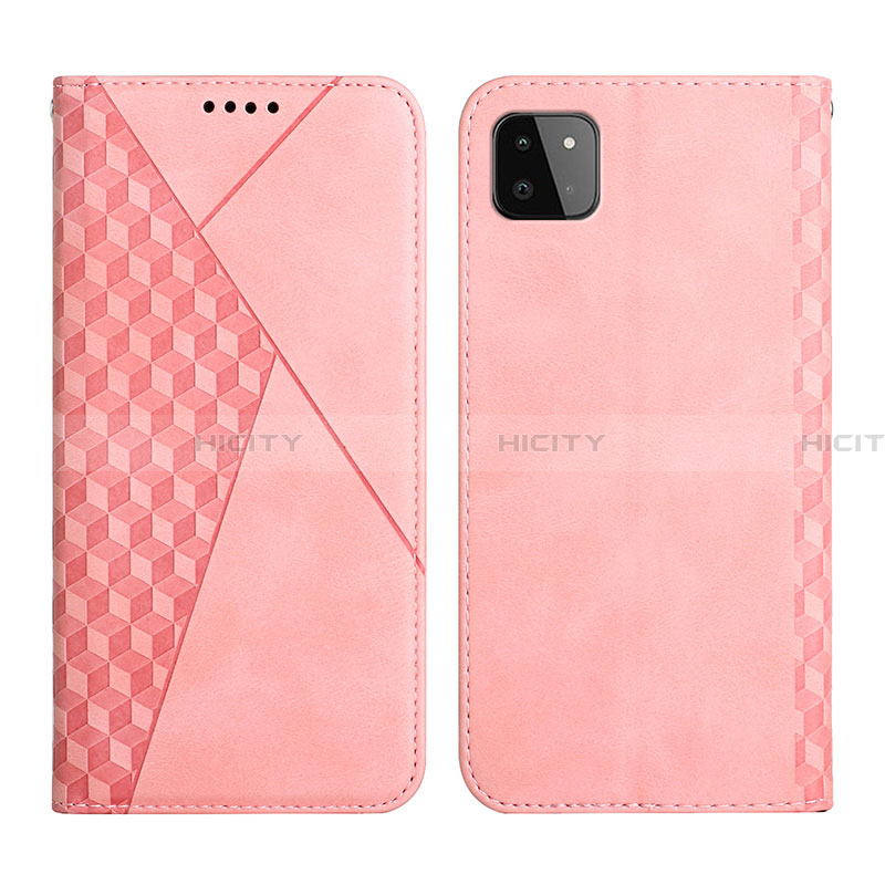 Custodia Portafoglio In Pelle Cover con Supporto Y02X per Samsung Galaxy A22 5G Oro Rosa