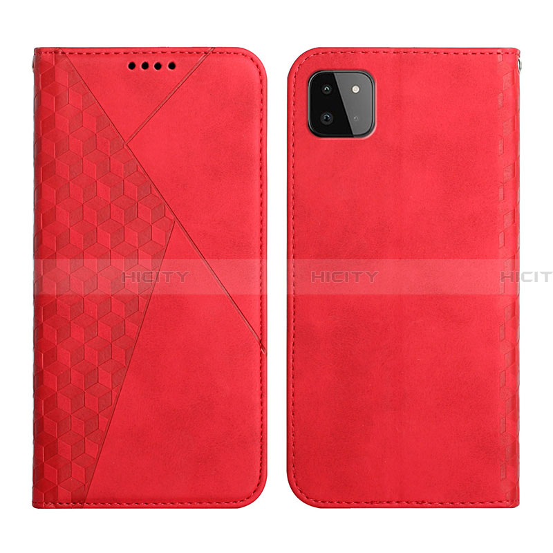 Custodia Portafoglio In Pelle Cover con Supporto Y02X per Samsung Galaxy A22 5G Rosso