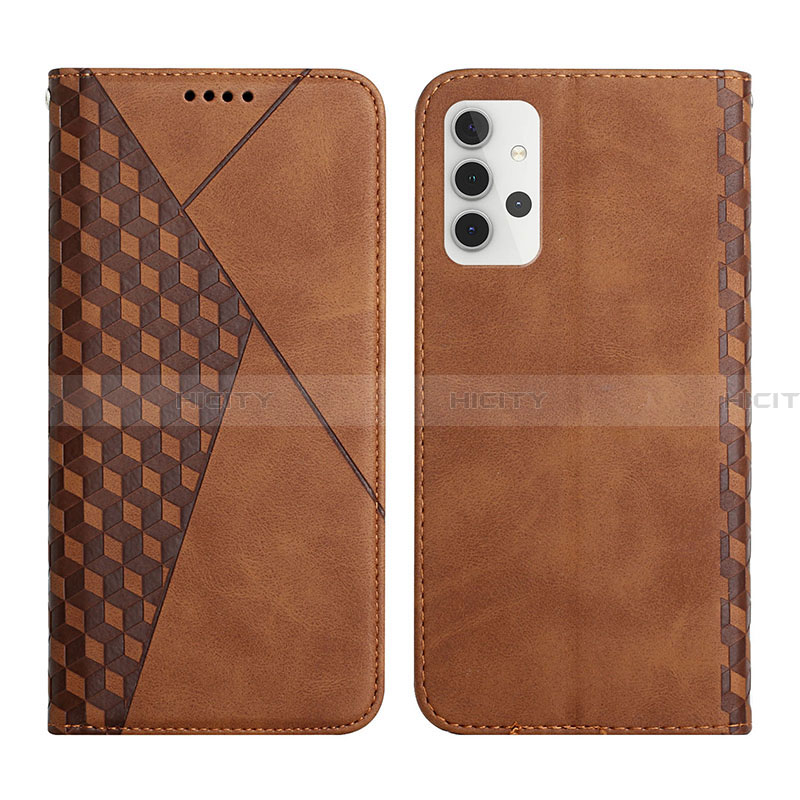 Custodia Portafoglio In Pelle Cover con Supporto Y02X per Samsung Galaxy A32 5G Marrone