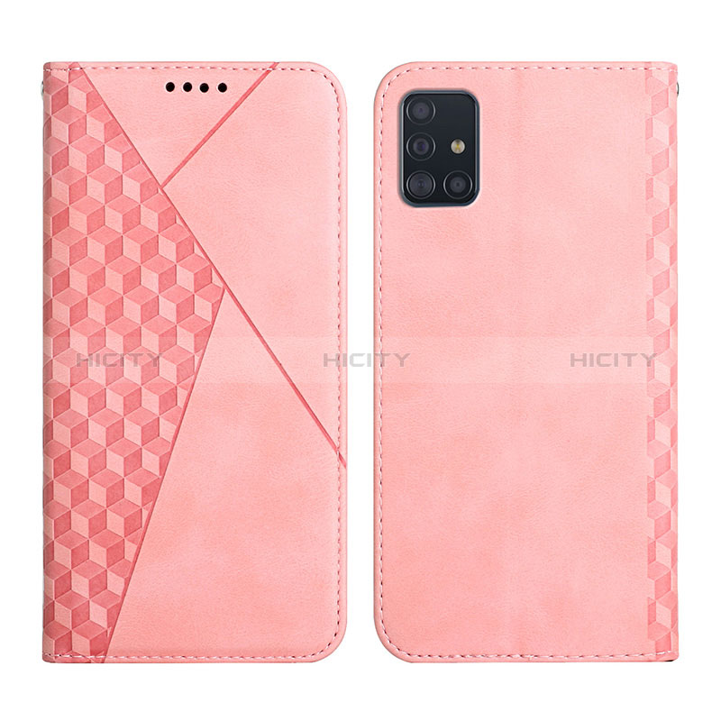 Custodia Portafoglio In Pelle Cover con Supporto Y02X per Samsung Galaxy A71 4G A715 Oro Rosa