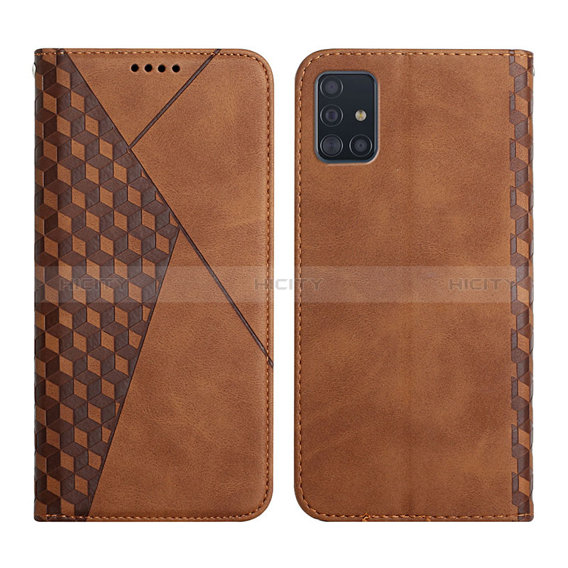 Custodia Portafoglio In Pelle Cover con Supporto Y02X per Samsung Galaxy A71 5G Marrone