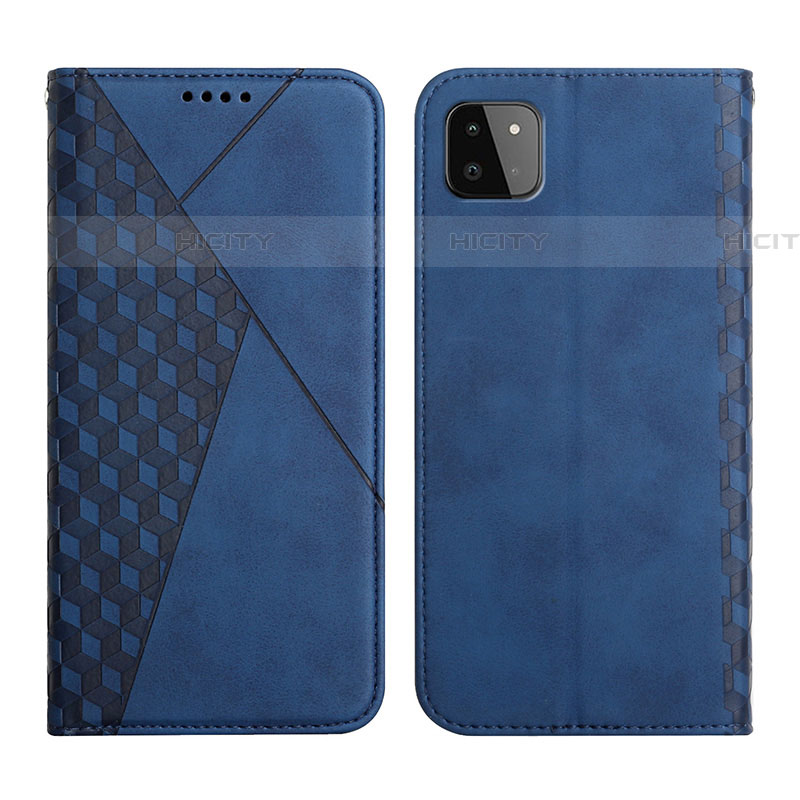 Custodia Portafoglio In Pelle Cover con Supporto Y02X per Samsung Galaxy F42 5G Blu