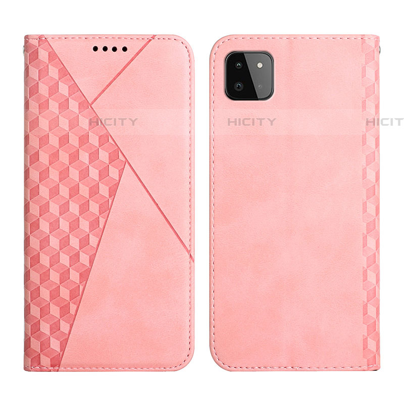 Custodia Portafoglio In Pelle Cover con Supporto Y02X per Samsung Galaxy F42 5G Oro Rosa