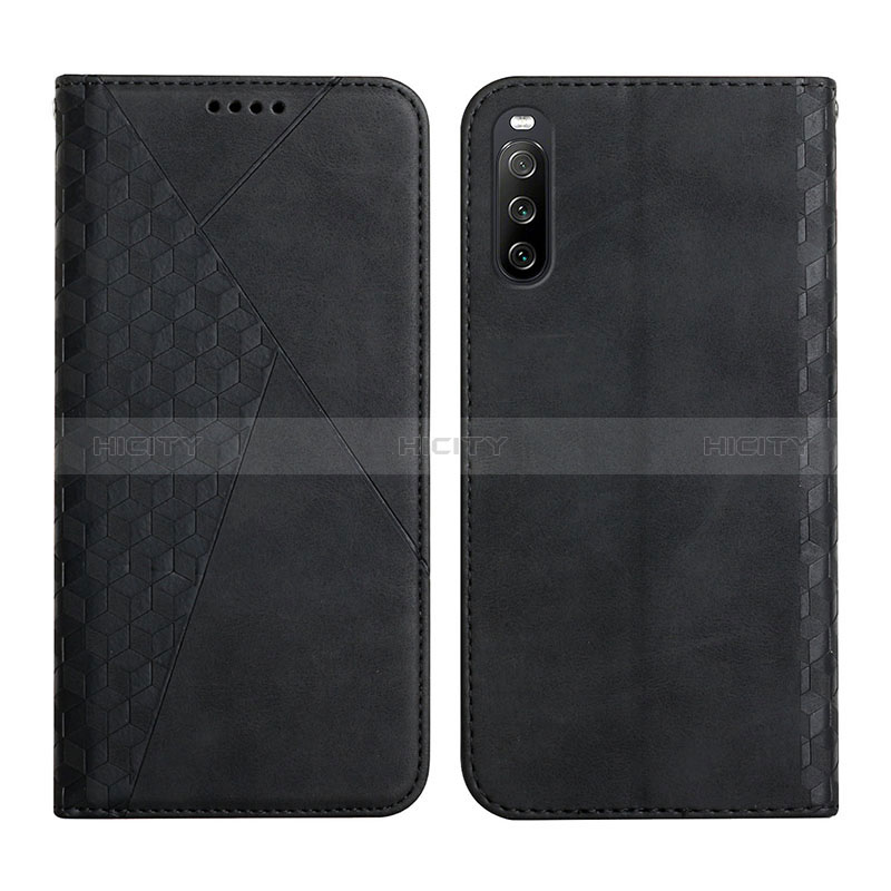 Custodia Portafoglio In Pelle Cover con Supporto Y02X per Sony Xperia 10 III Lite Nero