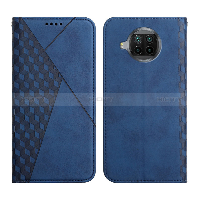 Custodia Portafoglio In Pelle Cover con Supporto Y02X per Xiaomi Mi 10i 5G Blu