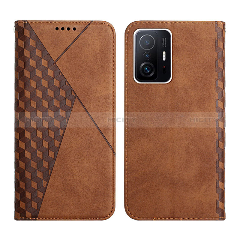 Custodia Portafoglio In Pelle Cover con Supporto Y02X per Xiaomi Mi 11T 5G Marrone