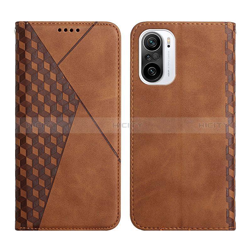 Custodia Portafoglio In Pelle Cover con Supporto Y02X per Xiaomi Mi 11X 5G Marrone