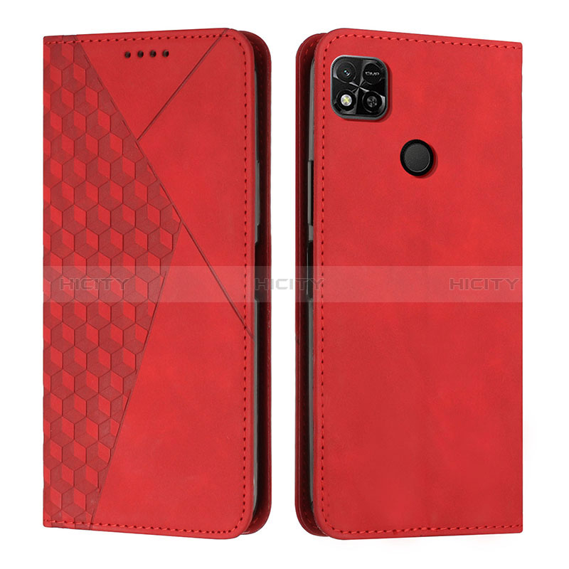 Custodia Portafoglio In Pelle Cover con Supporto Y02X per Xiaomi POCO C3 Rosso