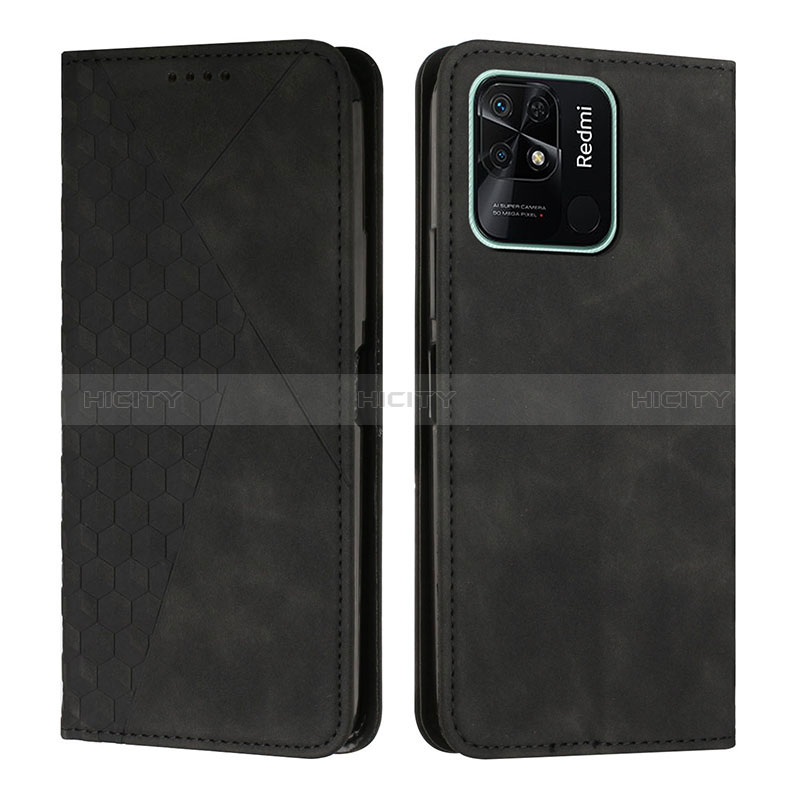 Custodia Portafoglio In Pelle Cover con Supporto Y02X per Xiaomi Redmi 10 India Nero