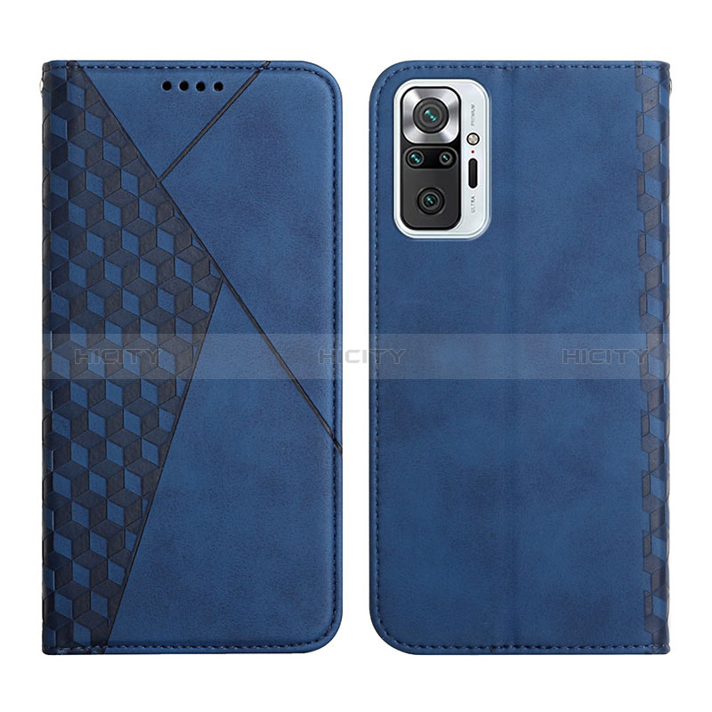 Custodia Portafoglio In Pelle Cover con Supporto Y02X per Xiaomi Redmi Note 10 Pro 4G Blu