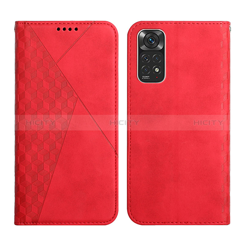 Custodia Portafoglio In Pelle Cover con Supporto Y02X per Xiaomi Redmi Note 11 4G (2022) Rosso