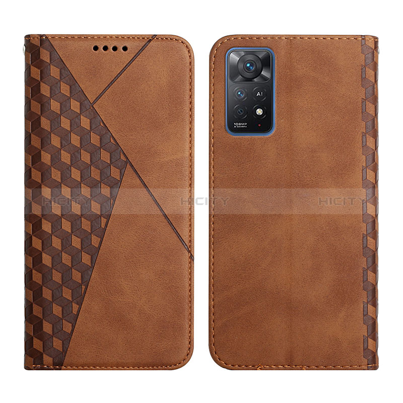 Custodia Portafoglio In Pelle Cover con Supporto Y02X per Xiaomi Redmi Note 12 Pro 4G Marrone