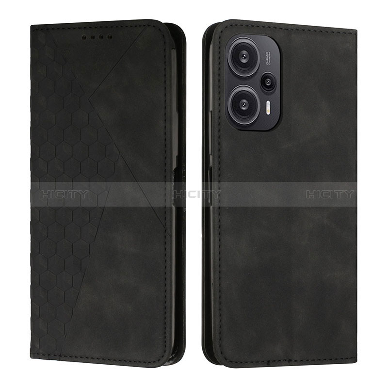 Custodia Portafoglio In Pelle Cover con Supporto Y02X per Xiaomi Redmi Note 12 Turbo 5G Nero