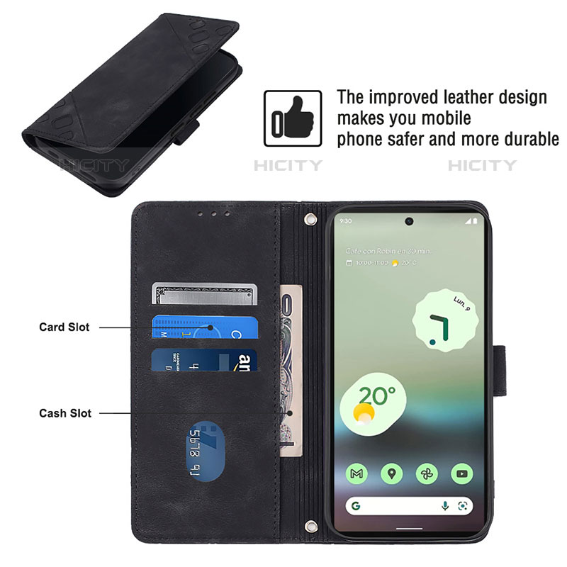 Custodia Portafoglio In Pelle Cover con Supporto Y03B per Google Pixel 6a 5G