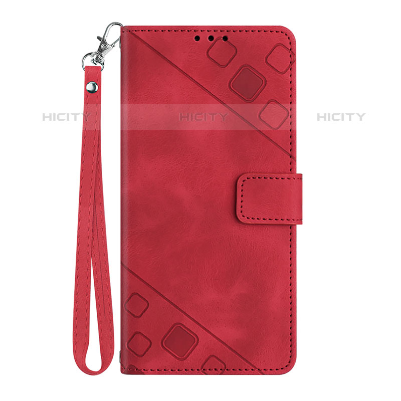 Custodia Portafoglio In Pelle Cover con Supporto Y03B per Google Pixel 6a 5G Rosso