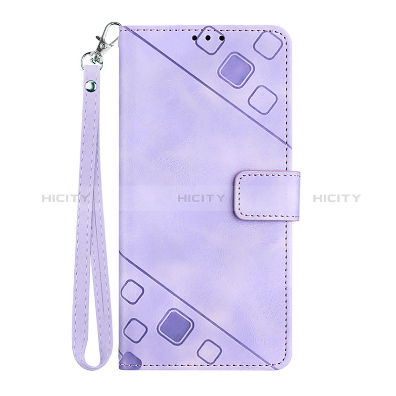 Custodia Portafoglio In Pelle Cover con Supporto Y03B per Huawei Enjoy 50 Viola