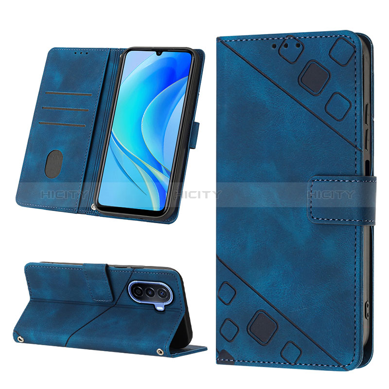 Custodia Portafoglio In Pelle Cover con Supporto Y03B per Huawei Nova Y71