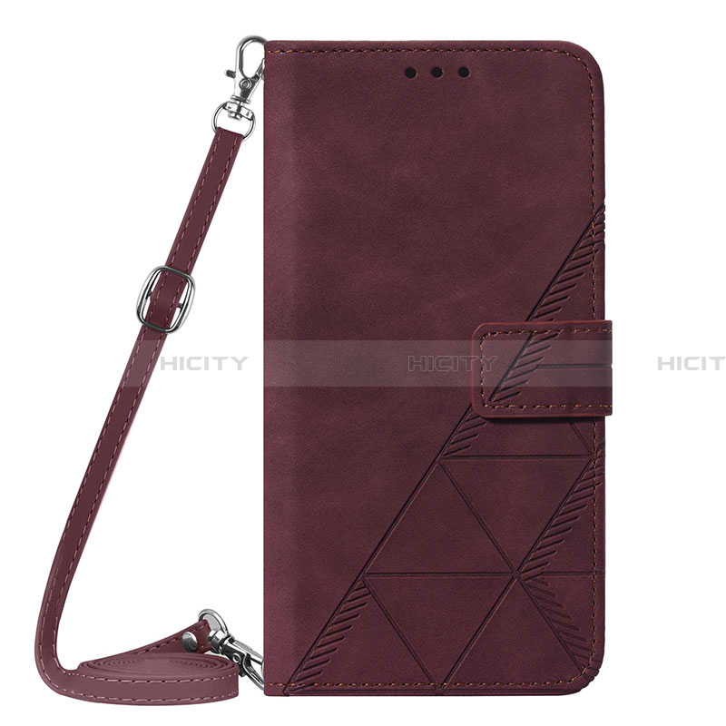 Custodia Portafoglio In Pelle Cover con Supporto Y03B per Samsung Galaxy A02 Rosso Rosa