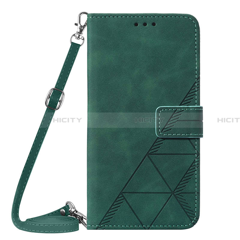 Custodia Portafoglio In Pelle Cover con Supporto Y03B per Samsung Galaxy A02 Verde