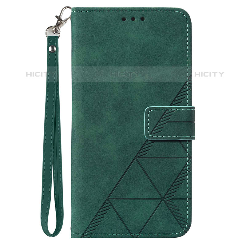 Custodia Portafoglio In Pelle Cover con Supporto Y03B per Samsung Galaxy A03 Verde