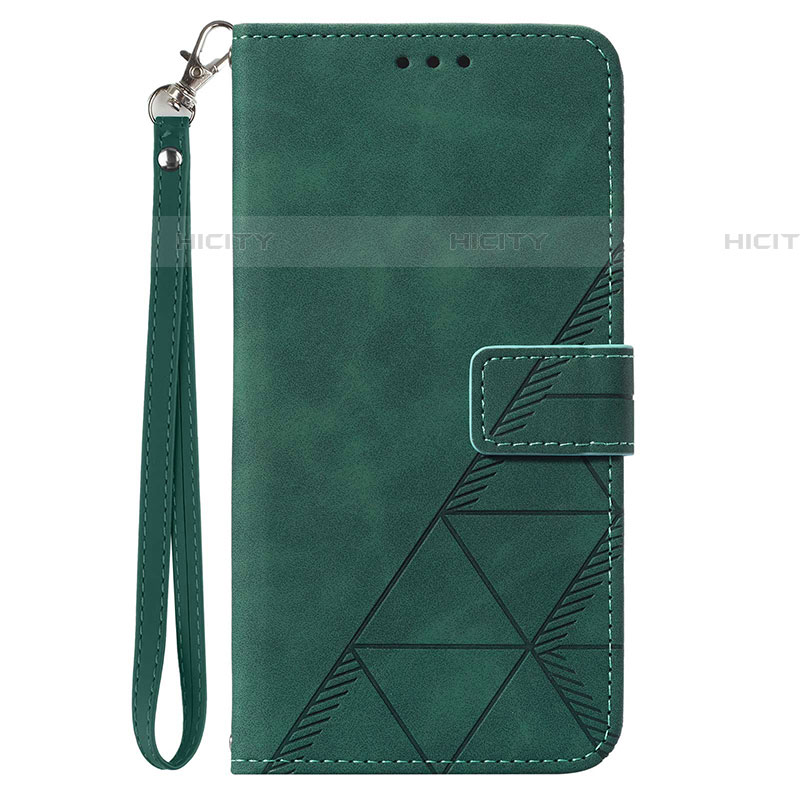 Custodia Portafoglio In Pelle Cover con Supporto Y03B per Samsung Galaxy A03s Verde