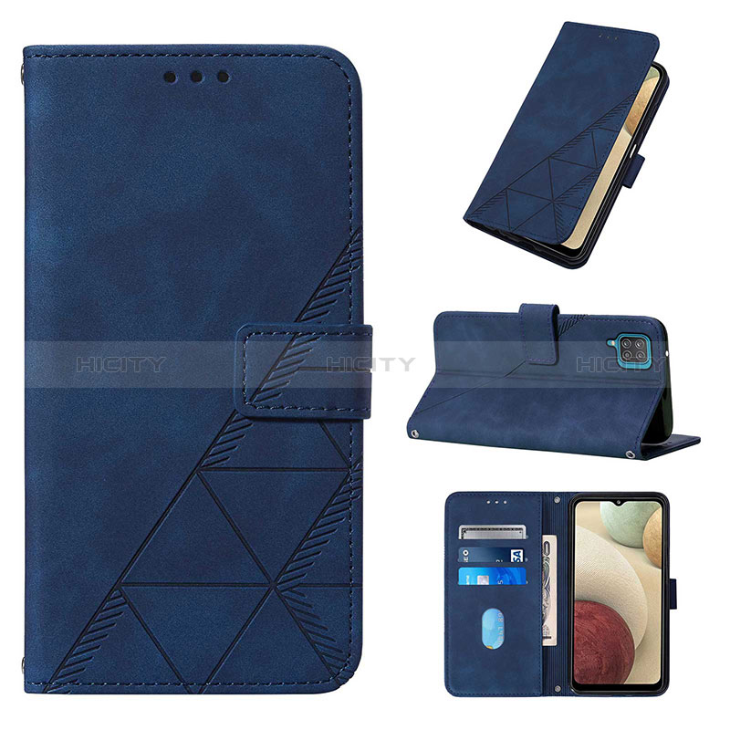 Custodia Portafoglio In Pelle Cover con Supporto Y03B per Samsung Galaxy A12