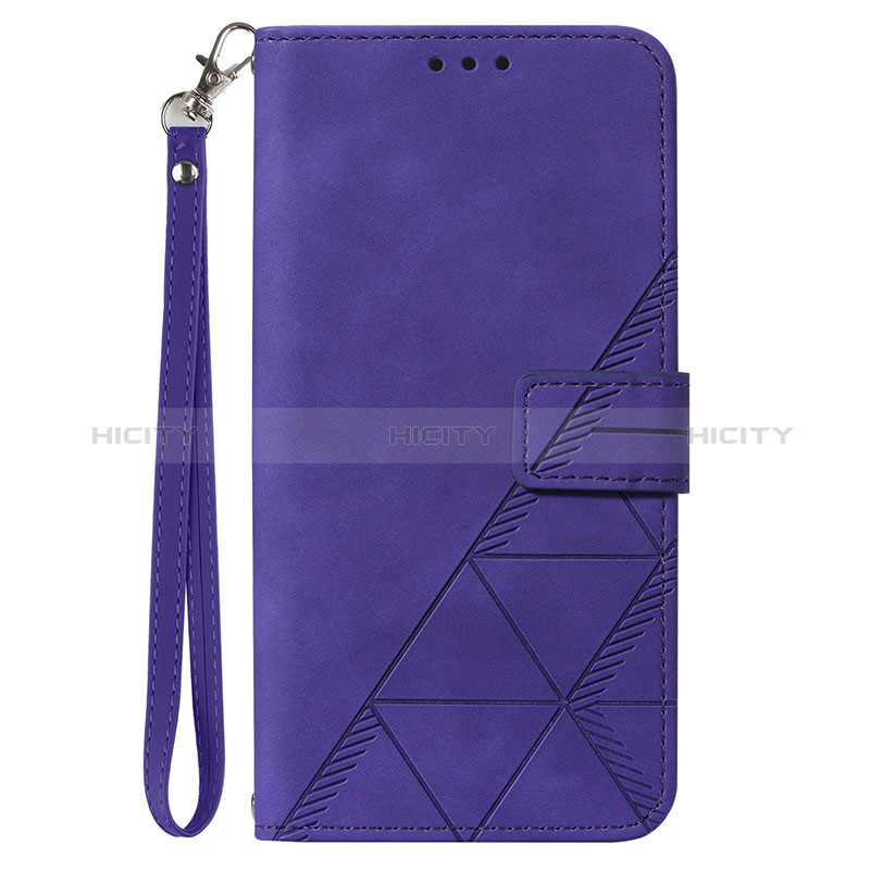 Custodia Portafoglio In Pelle Cover con Supporto Y03B per Samsung Galaxy A12 Nacho Viola