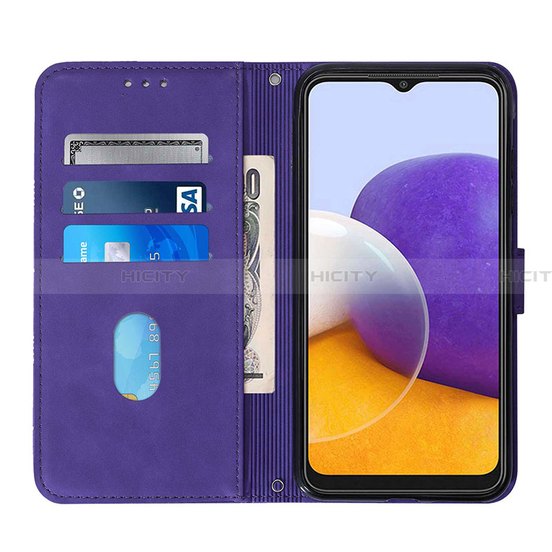 Custodia Portafoglio In Pelle Cover con Supporto Y03B per Samsung Galaxy A22 5G