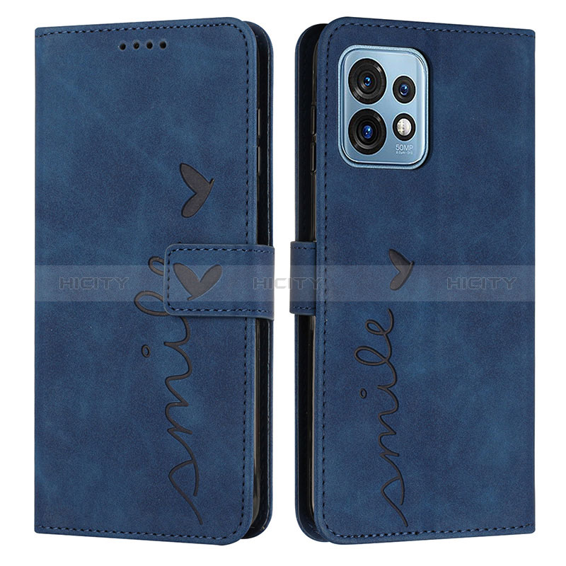 Custodia Portafoglio In Pelle Cover con Supporto Y03X per Motorola Moto Edge 40 Pro 5G Blu