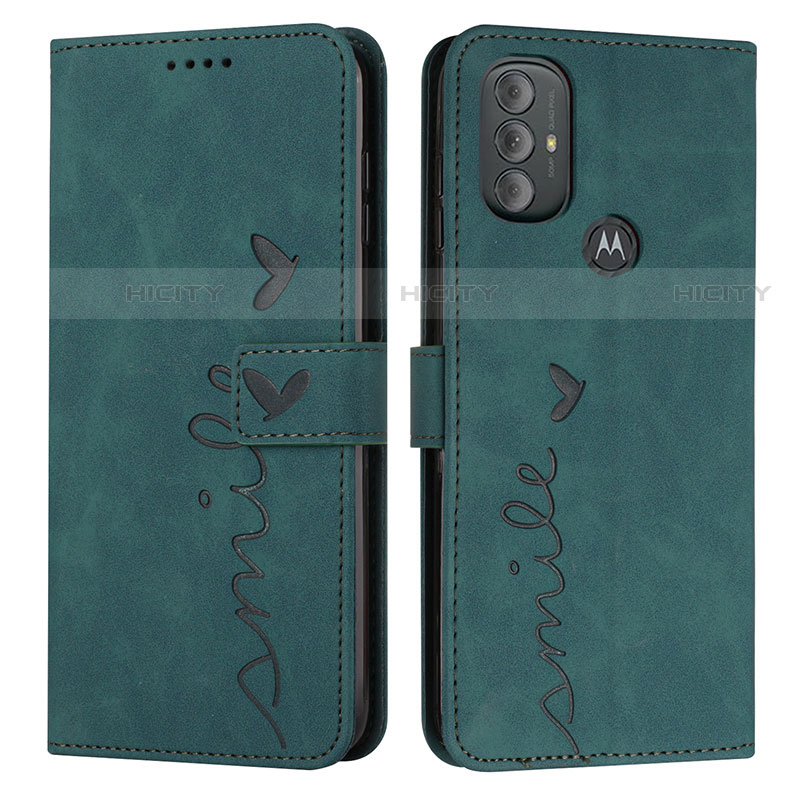 Custodia Portafoglio In Pelle Cover con Supporto Y03X per Motorola Moto G Power (2022) Verde