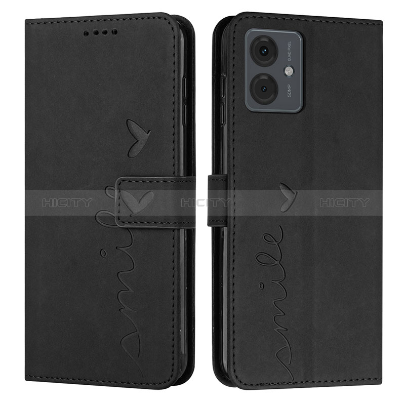 Custodia Portafoglio In Pelle Cover con Supporto Y03X per Motorola Moto G14 Nero