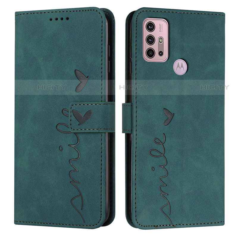 Custodia Portafoglio In Pelle Cover con Supporto Y03X per Motorola Moto G20 Verde