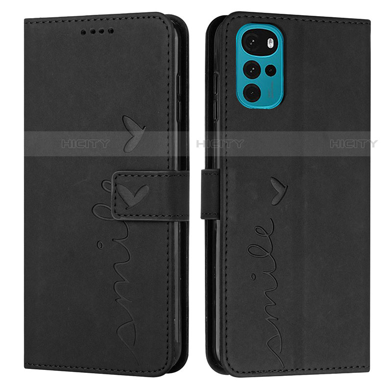 Custodia Portafoglio In Pelle Cover con Supporto Y03X per Motorola Moto G22 Nero